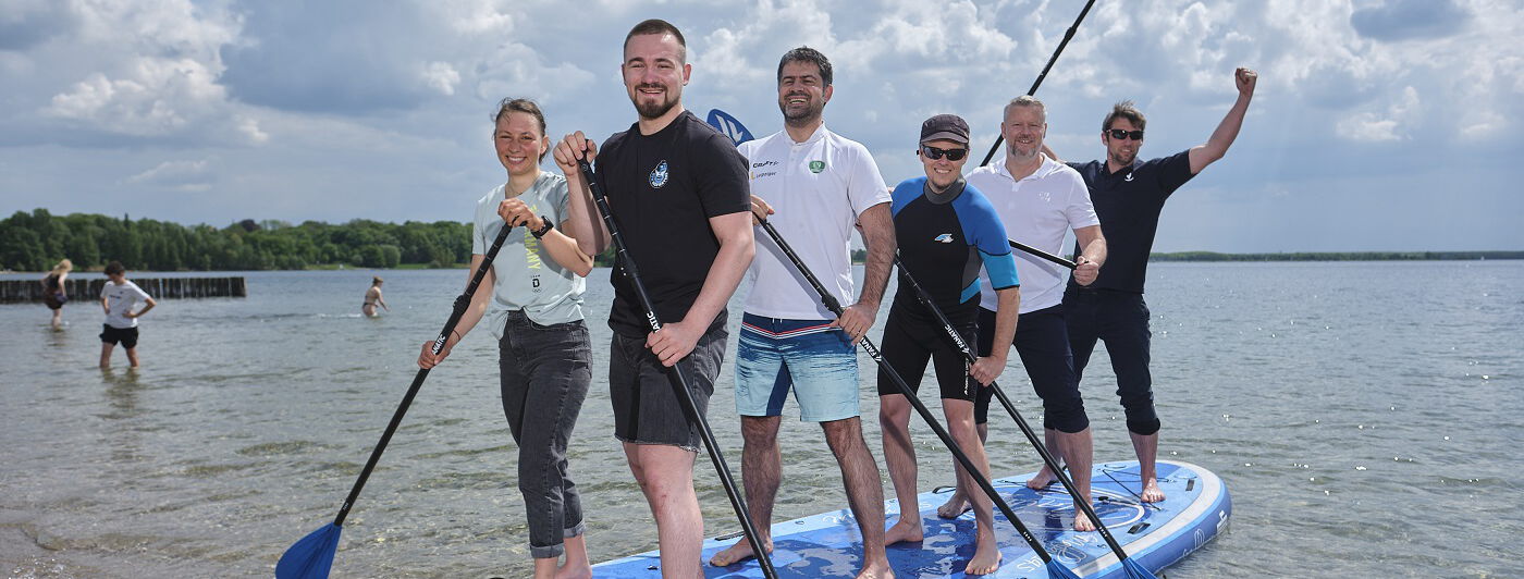 Mega SUP auf dem Copsudener See
